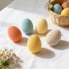 Œufs de Pâques Décoratifs Tissés à la Main Pastel Tricotés Œufs de Pâques 2,36 Pouces Réutilisables Décorations de Printemps pour Paniers de Bricolage Ornements Centre de Table
