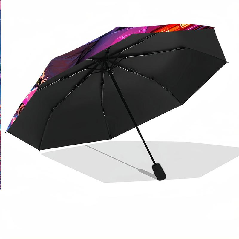 8‑Rib Automatic Umbrella, GTA Design Foldable Umbrella for Sun Rain Protection Travel