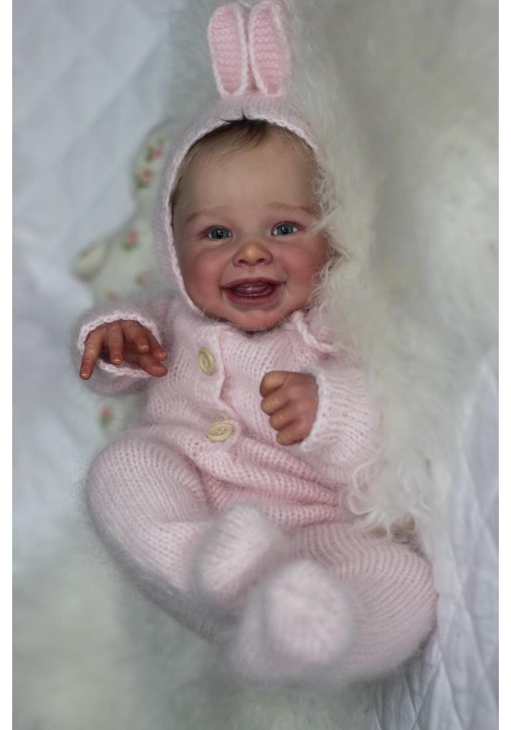 50cm Harper Lifelike Baby Doll - Cute Cloth Body Playhouse Toy 50cm Cloth Body Doll