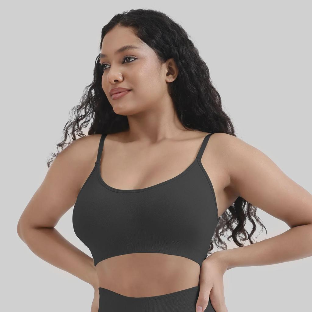 Seamless Detachable Chest Pad Vest, Large Size Wireless Bra for Women