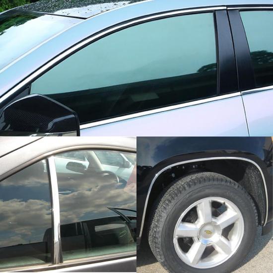 16Ft Chrome Silver Automotive Car Exterior And Interior Molding Trim Universal Bumper Window Door Body Side Decorative Strip Scratch-Proof (1/4 Inch