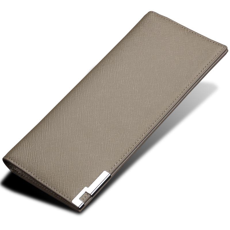 Long Men's Wallet Thin Soft Leather Casual Business Wallet Multi-Card Men