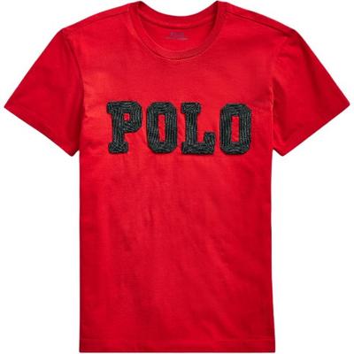 Polo Ralph Lauren Oversized Beaded Letter Rundhals Kurzarm T-Shirt Damen Oberteile 211763498-003