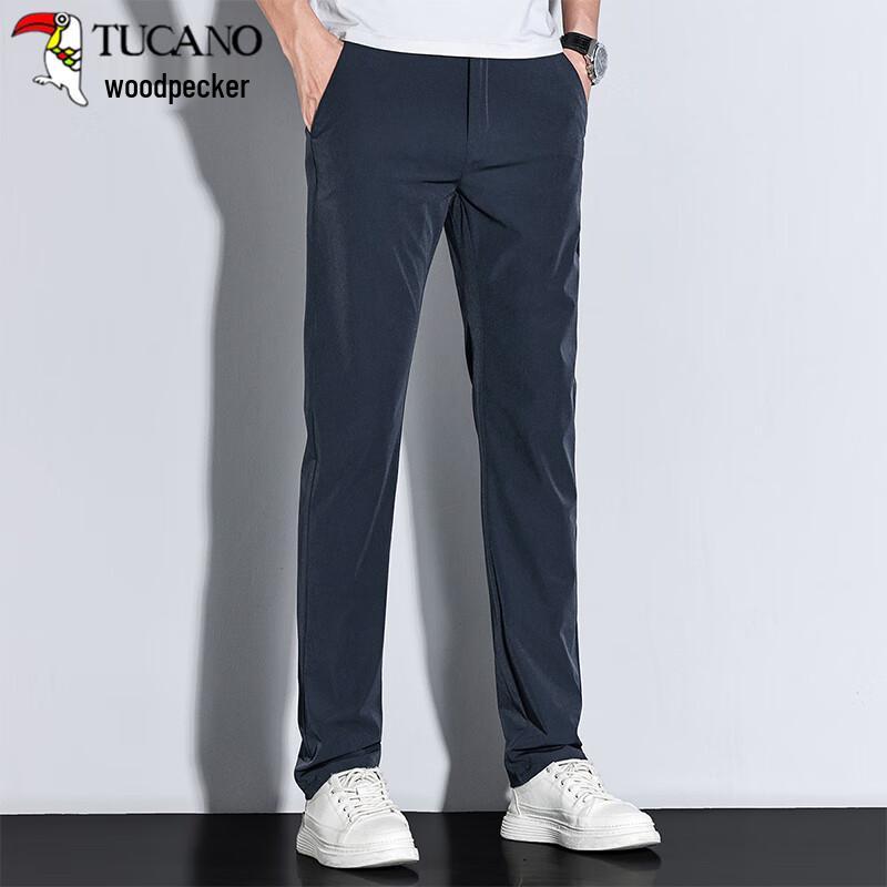 TUCANO Men's All-Season Business Casual Straight-Leg Stretch Pants