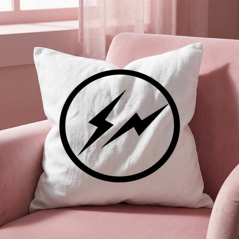 Lightning F-Fragment Design Cushion Cover Multi-Scene Pillow Cover for Home & Car - Reversible, Soft & Durable for Daily Use