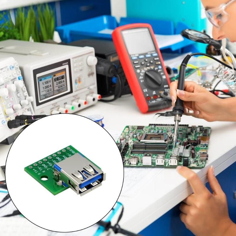 USB3.0 To DIP Module with Single Female Port for Prototyping and Breadboard Compatibility Female Socket Conversion Board