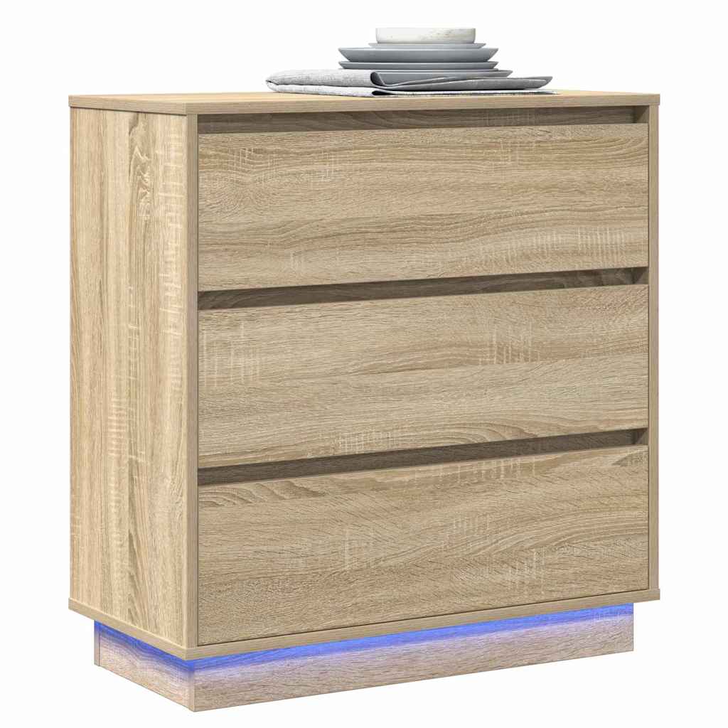 Nightstand Sonoma Oak 71 x 34.5 x 75 cm Particleboard