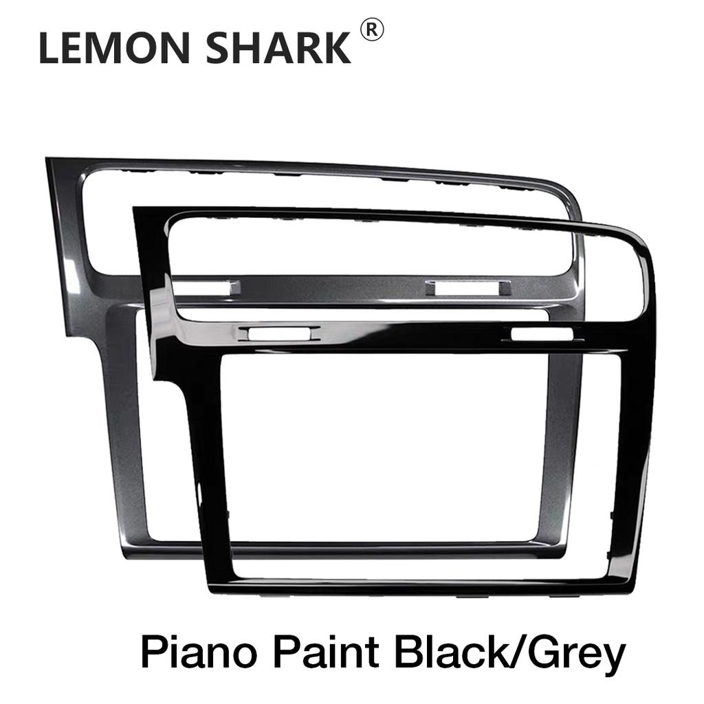 LHD MIB Radio Frame For VW Golf 7 MK7 Golf 7.5 MK7.5 Piano Black Radio Plates Decorative Frame 8/9.2 inch Screen Bezel