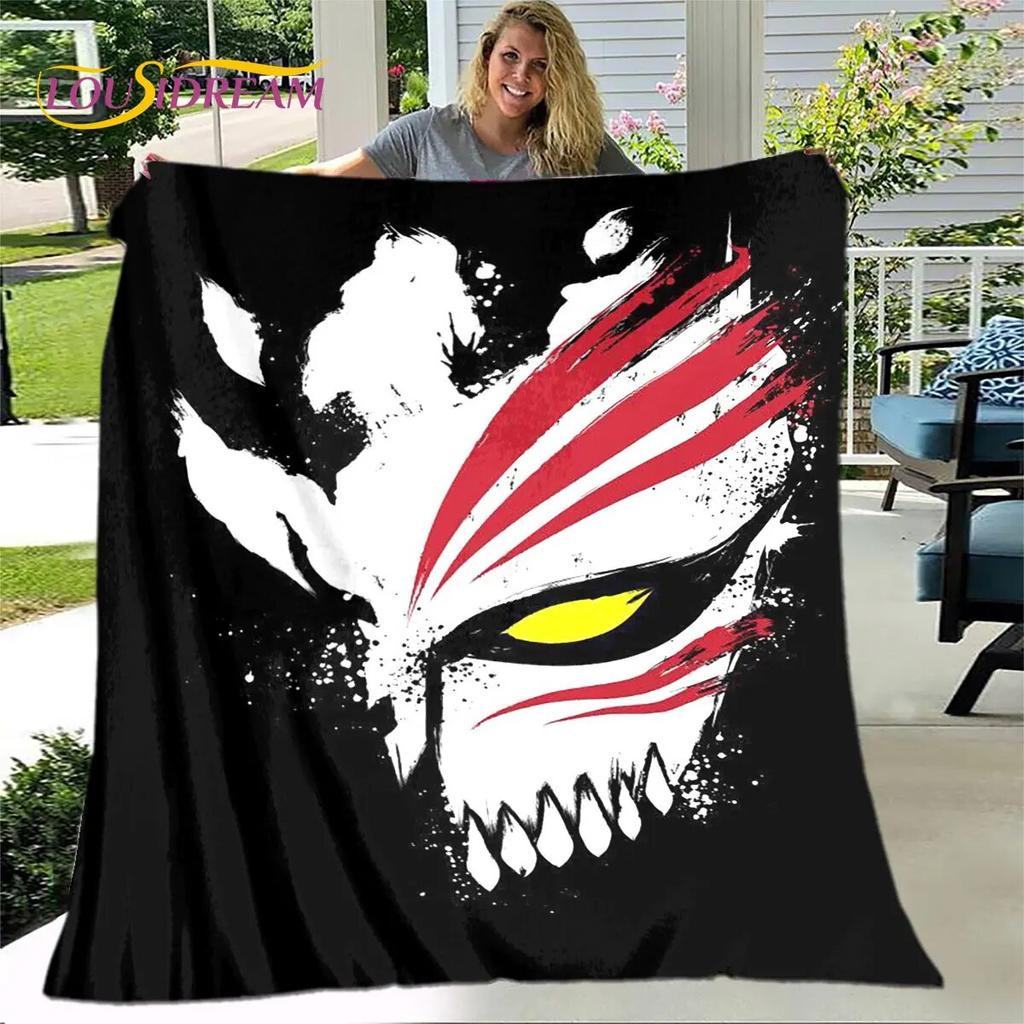 Japan Anime Bleach Cartoon Soft Plush Blanket,Flannel Blanket Throw Blanket for Living Room Bedroom Bed Sofa Picnic Cover Kids