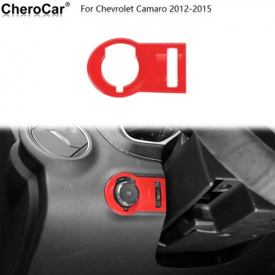 For 2012-15 Chevrolet Camaro Headlight Switch Button Cover Frame Trim Decor Red