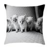 Cute Pet Puppy Black and White Art Photo Office Sofa Cushion Pillowcase