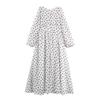 Europe, America, autumn and winter new women's clothing fashion temperament design sense polka dot waist retro dress