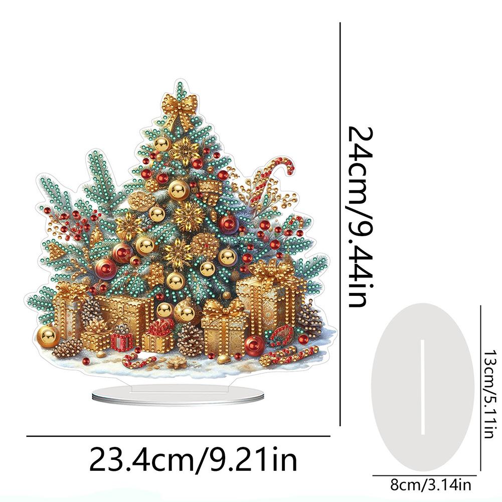 Acrylic Special Shaped Christmas Theme Table Top Diamond Painting Ornament Kits Diamond Painting Desktop Decorations for Adults