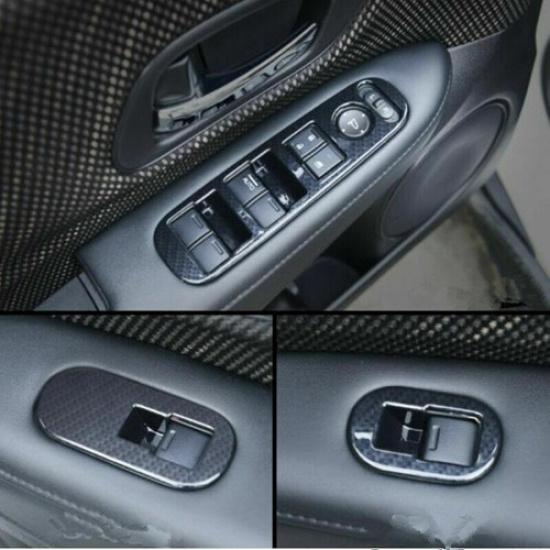 4X Car Door Window Lift Switch Panel Cover Trim For Honda HR-V HRV 2015-2019