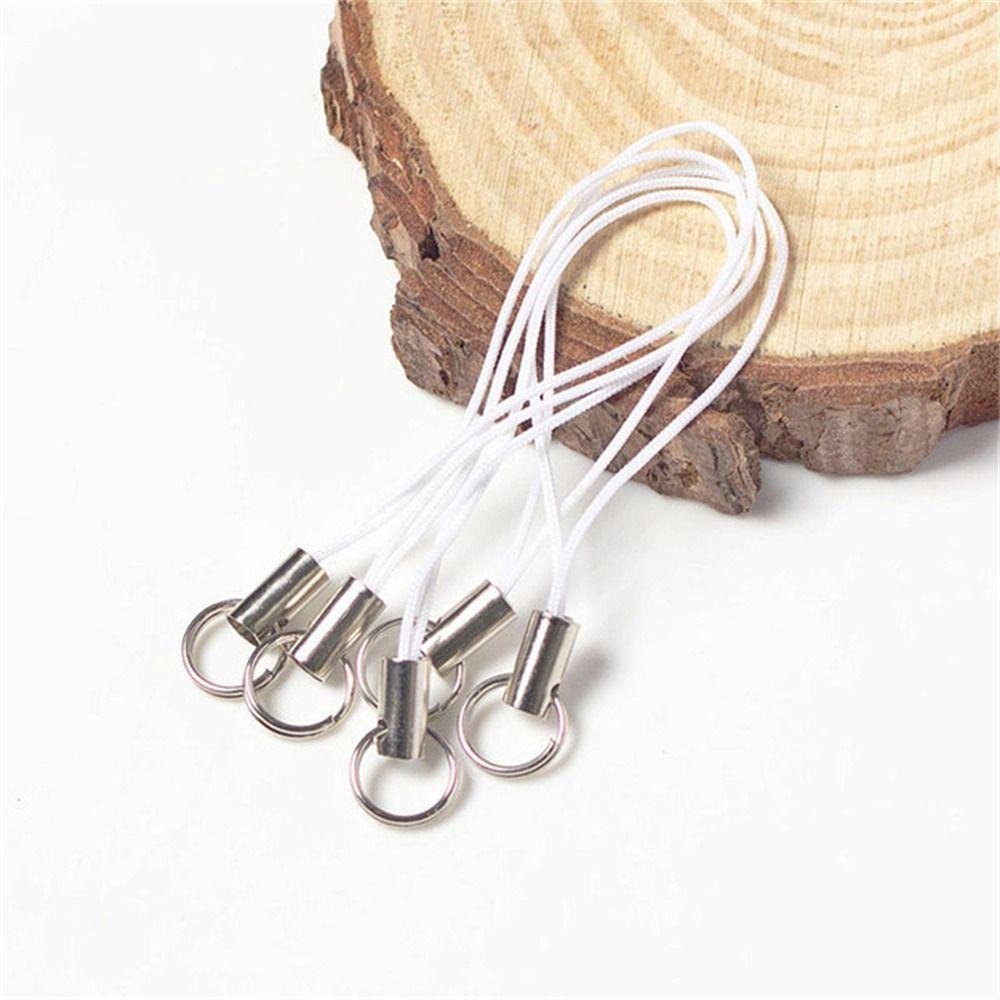 Straps Polyester Cord Lanyard Strap Cord DIY Keyring Pendant Jump Ring Lanyard Rope Keychains Cord