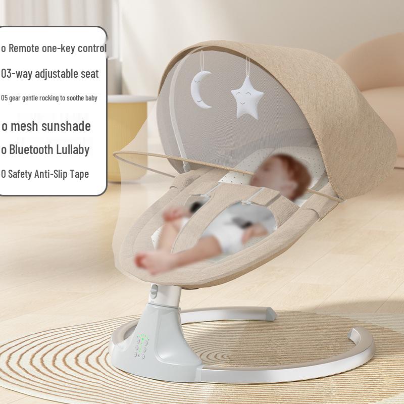 Multifunctional Electric Baby Rocking Chair Cradle: Newborn Comfort Recliner for Sleeping.