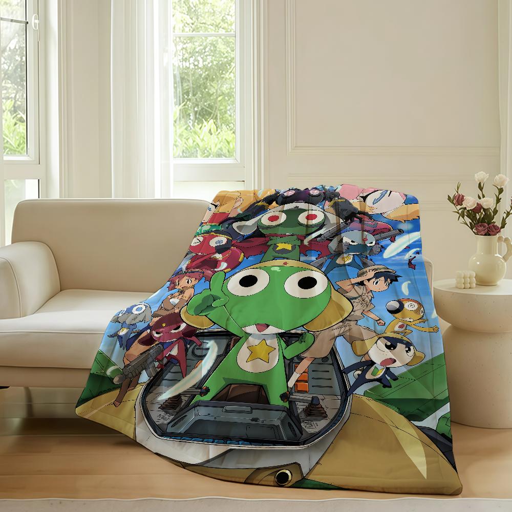 Anime K-Keroro G-Gunsou Blanket Warm Soft Suitable For Bedroom Sofa Bed Living Room Office Travel Camping Gifts