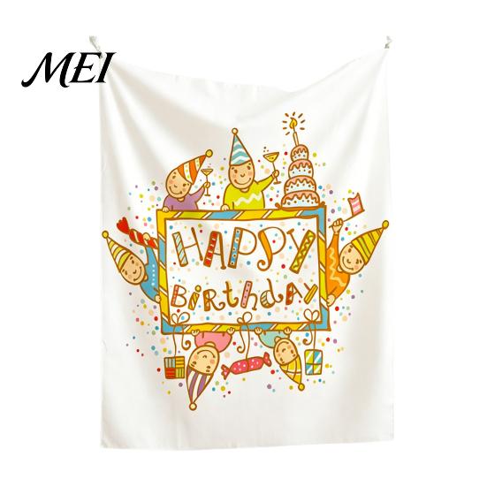 Integrated Hanging Cloth Baby Birthday Backdrop, Greenery Forest Banner for Boy Girl, Banquet Decoration 100 Day Celebration Party Decorations, Photo