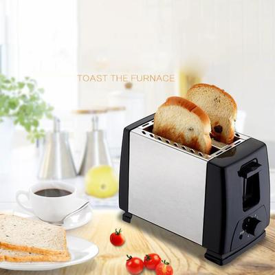Household Automatic Bread Toaster Fast Heating 2 Slices Slots Bread Maker Cooking Stainless Steel Baking Breakfast Machine