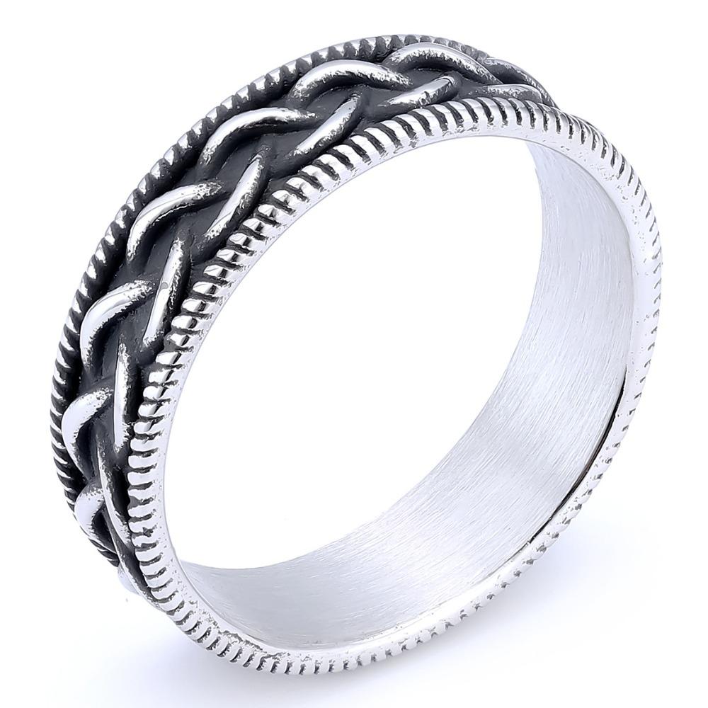 

Мужское кольцо из титановой стали в стиле викингов, ювелирное изделие в скандинавском стиле, уникальный дизайн воина, прочное кольцо из нержавеющей стали 13