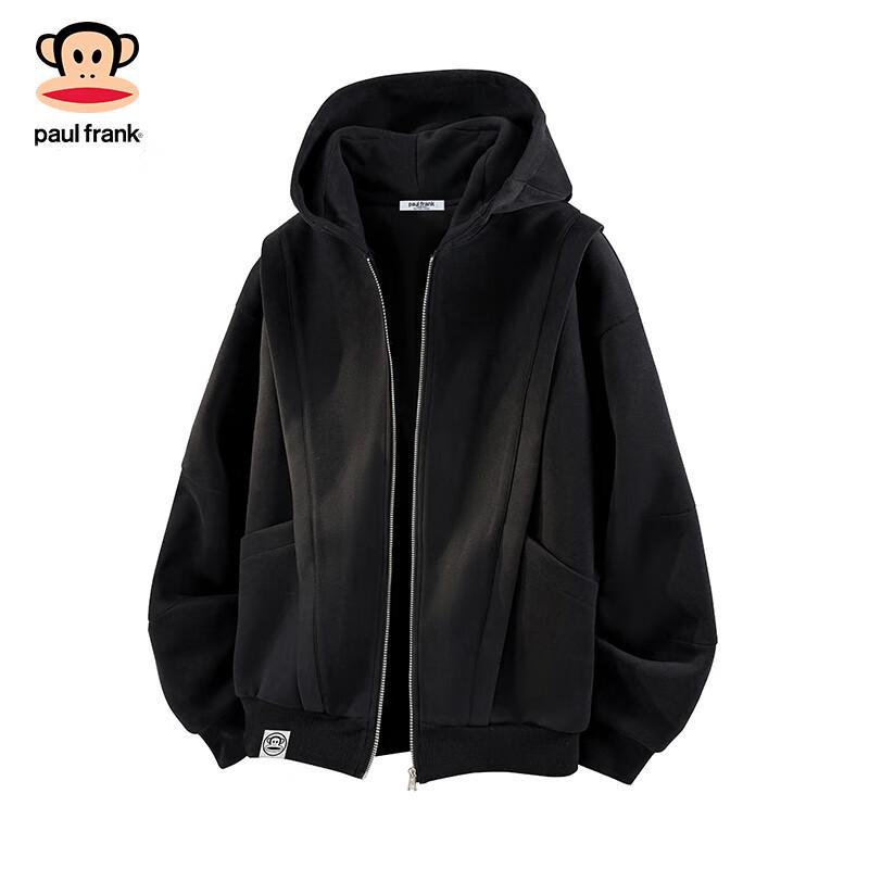 paul frank Men's Loose Fit Hooded Zip-Up Sweatshirt