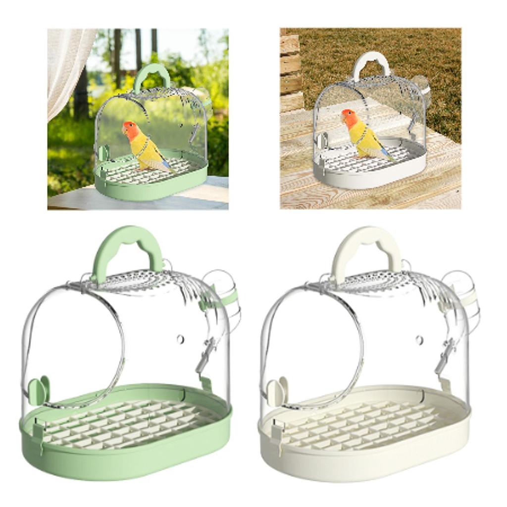 Travel Bird Cage Multipurpose Easy Carrying with Handle Visible Window Parrot