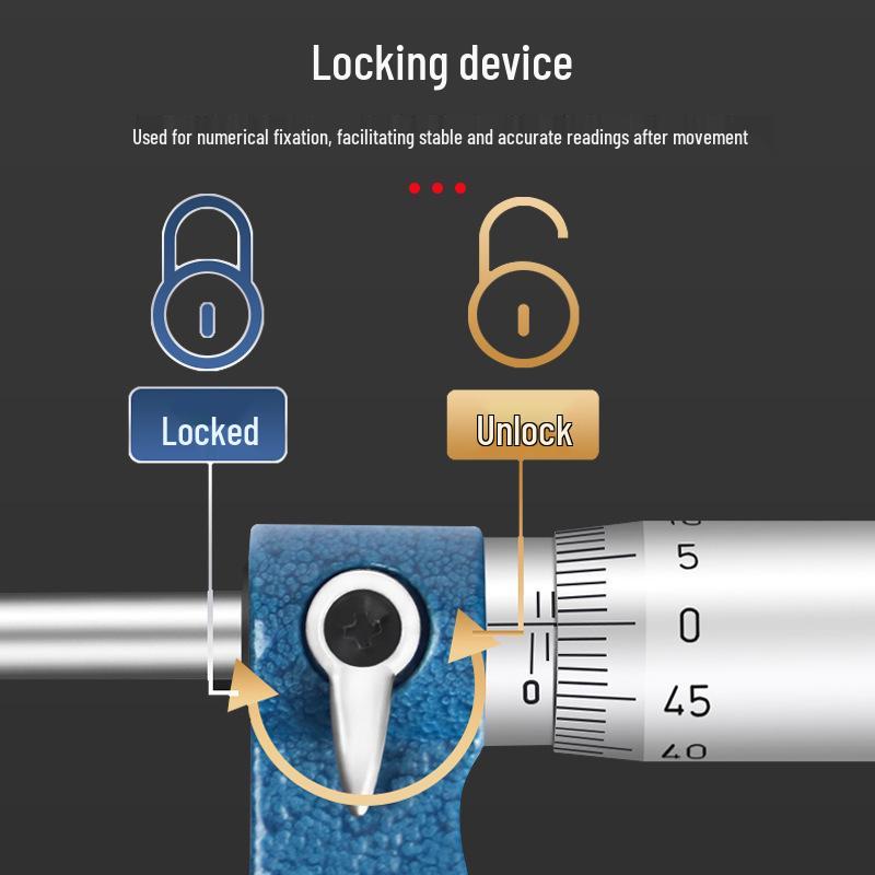 Qinghai 0-25mm Electronic Digital Deep Span Micrometer with Ball & Flat Head – Ideal for Plate Thickness Measurement