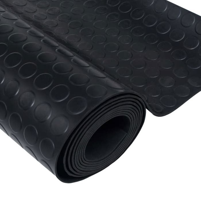 VidaXL Tapis Revêtement de Sol Intérieur Maison Garage Bureau Atelier Salle de Sport Caoutchouc Antidérapant 1,5x4 m 3 mm 143954
