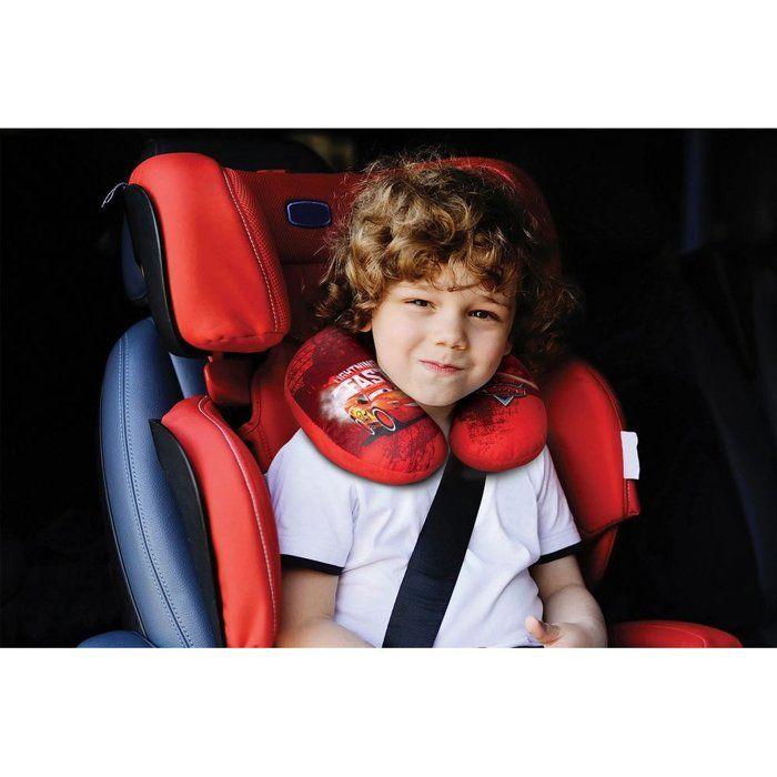 Coussin De Voyage Cervical - DISNEY - Cars - Tissu Polyester - Dimensions 27x23x9 Cm - Rouge