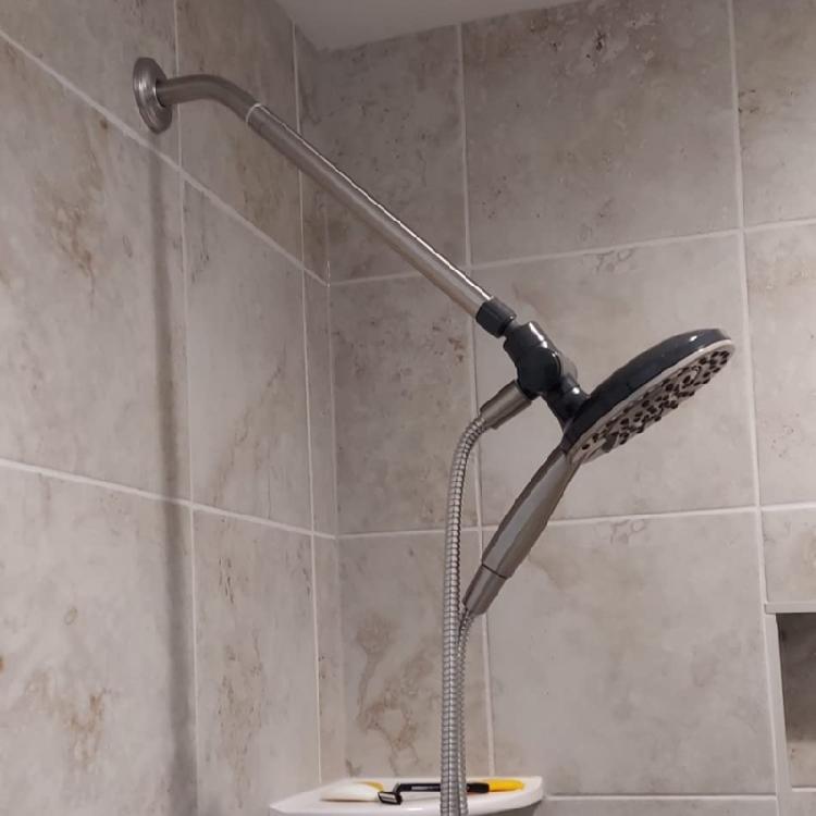 Bathroom Shower Pipe Extension Stainless Steels Shower Extension Round Tube Shower Head Faucet Accessories Enduring