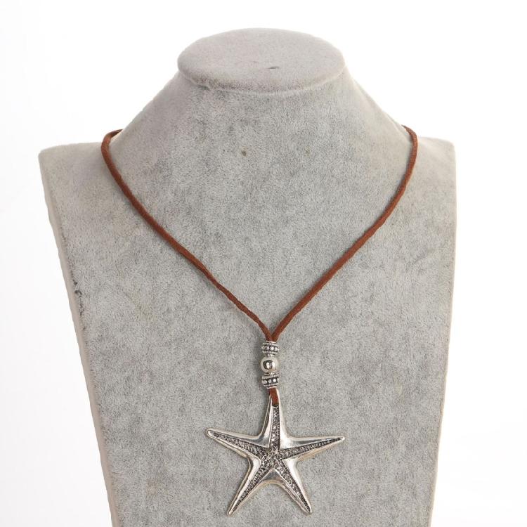Vintage Starfish Pendant Necklace Beach Choker Jewelry Adjustable Clavicle Chain