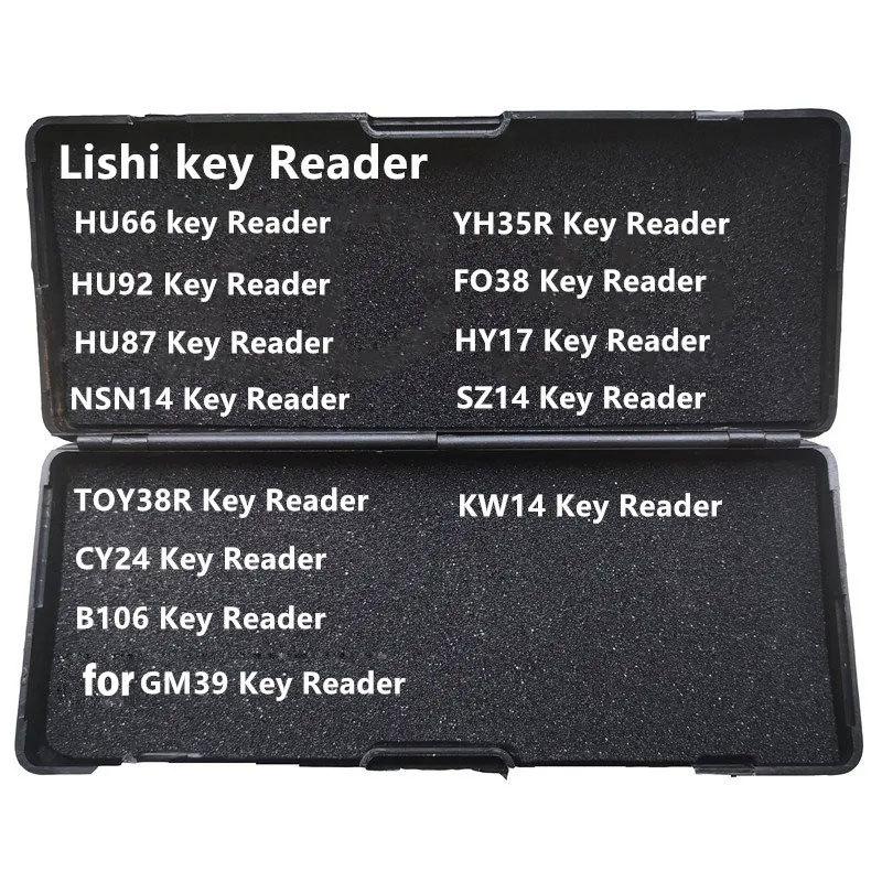 

popular Lishi 2 in 1 2in1 Tool HU66 HU92 HU87 NSN14 TOY38R CY24 B106 for GM37 GM39 YH35R FO38 HY17 SZ14 KW14 key reader NSN14 key reader