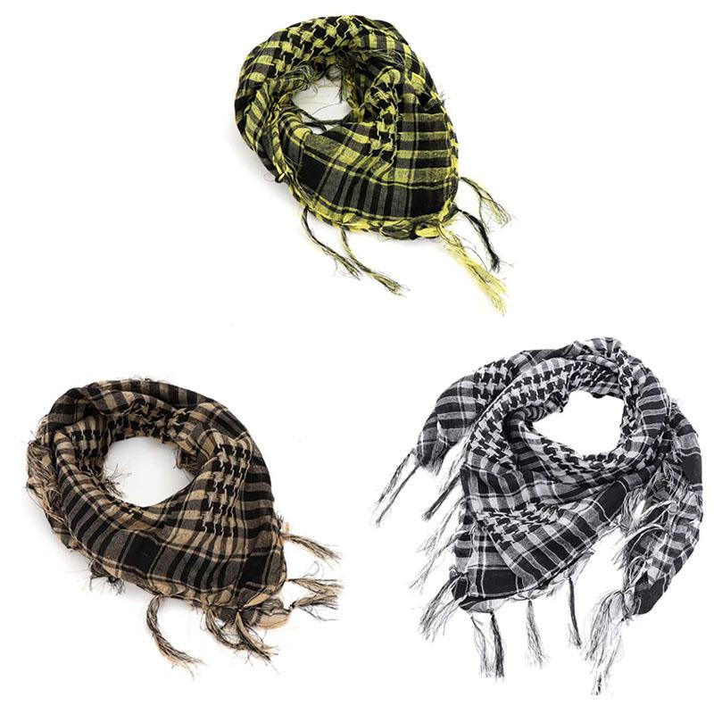 123Pcs Tactical Keffiyeh Shemagh Arab Scarf Shawl Neck Cover Head Wrap Cotton Winter Scarves Men'S Outdoor Hiking Shawl