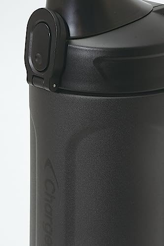 Pearl Metal Water Bottle, 1000ml/1L, Direct Drinking, Large Mouth, Insulated, Sports, Black, HB-6771