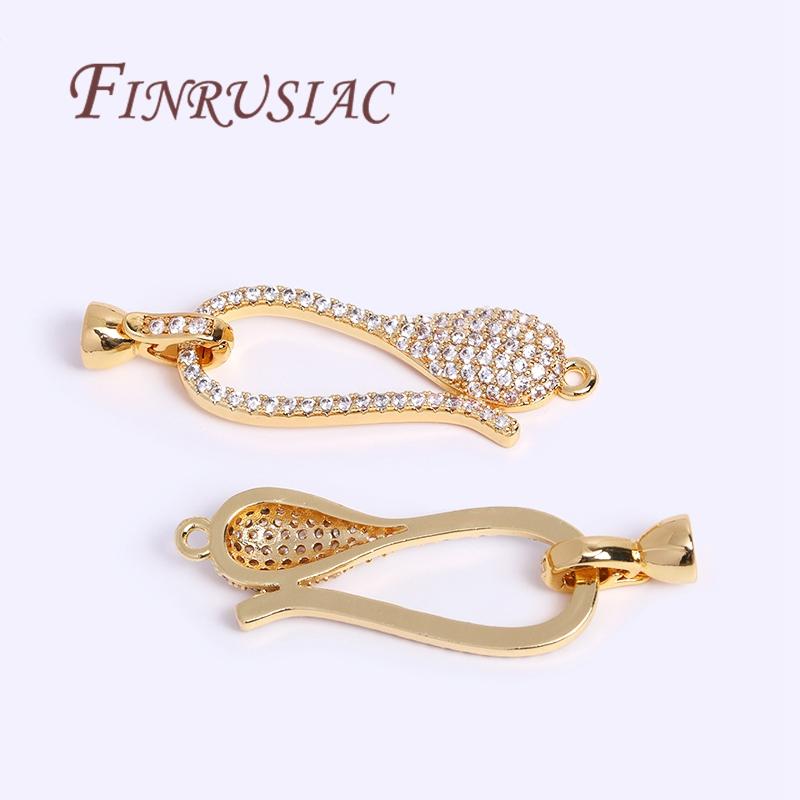 Pearl Clasps 18K Gold Plated Necklace Clasp For Jewelry Connectors DIY Bracelets Accessories,Locks For Jewelry Making Supplies