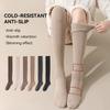 2 Pairs Sets Winter Thick Warmer Stockings For Women Knit  Cotton Thermal Over Knee Socks Casual Solid Color  Knee Long Sock