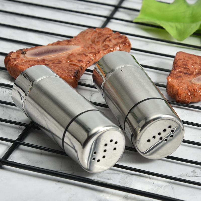 2Pcs Mini Stainless Steel Cooking Tool Spice Shaker Seasoning Jar Salt Sugar Bottle Pepper Spice Shaker Bottle Multifu Dispenser