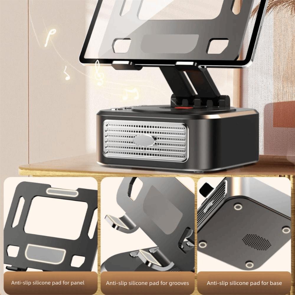 360 Rotation Rotating Tablet Stand Speaker 3 In 1 Tablet Stand  Foldable Learning Stand