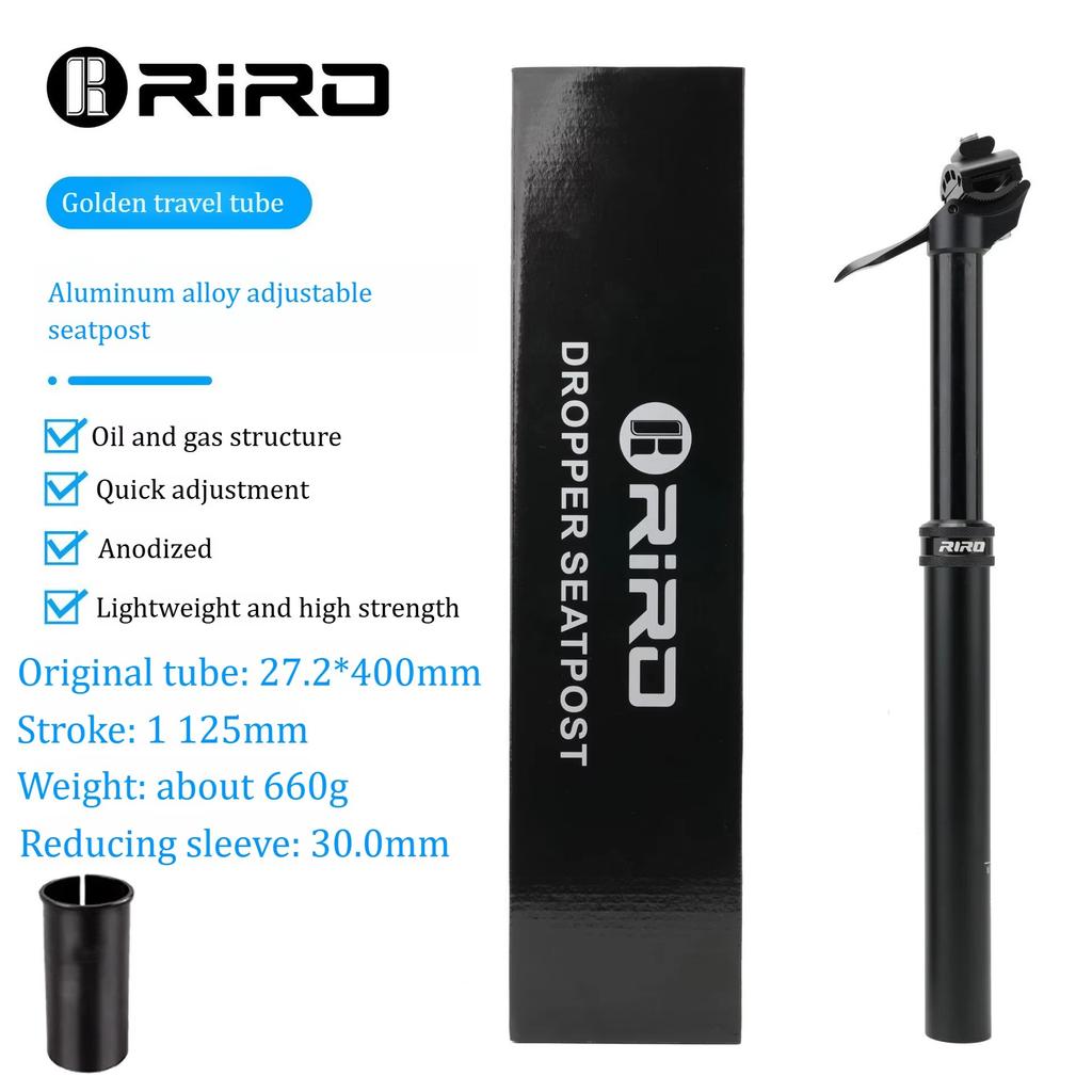 Bike Dropper Seatpost 350mm/400mm MTB Bicycle Saddle Post Adjustable Aluminum Alloy Mountain Road Bike Cycling Chair Tube Part