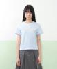 AMES-WORLDWIDE Silver Ames Crop Tee Blue