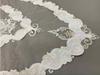 Elegant Interior Italian Lace Table Centerpiece, White, 73 X 150 Cm, Doily Tablecloth, 12402TC