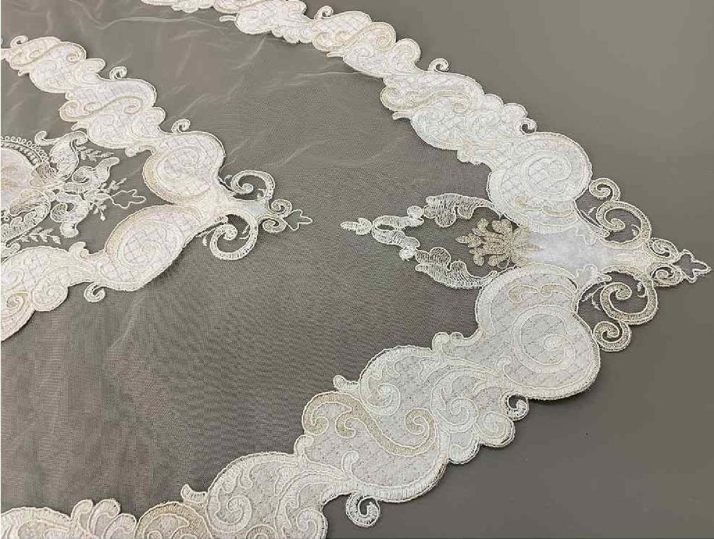 Elegant Interior Italian Lace Table Centerpiece, White, 73 X 150 Cm, Doily Tablecloth, 12402TC