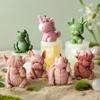Alpine Cow Yak Turtle Unicorn Silicone Candle Mold Cartoon Animal Dragon Puppy Plaster Rein Molds Home Decoration Making