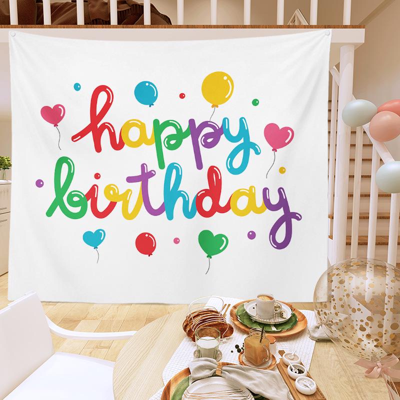 Kids' Birthday Backdrop Curtain - Party Poster Photo Props for a Festive Atmosphere