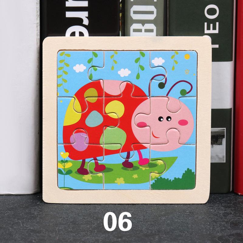Kids Funny Cartoons Puzzle Toy Jigsaw Wooden Educational Study