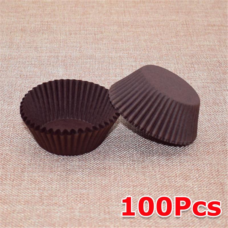 100PCS/Pack Disposable Cupcakes Cake Dessert Greaseproof Paper Dessert Making Paper Cups Festival Hygienic Party