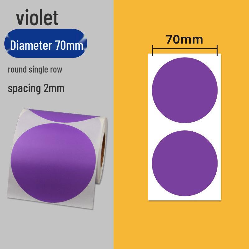 

Папір для самоклеючих етикеток зі штрих-кодом з кольоровим покриттям - Круглі наліпки різних розмірів