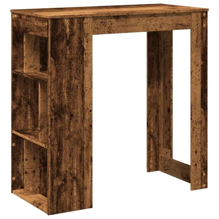 VidaXL Bar Table with Shelves Old Wood Engineered Wood, Pub Table, High Table, Bar Stool Table, Table 854362