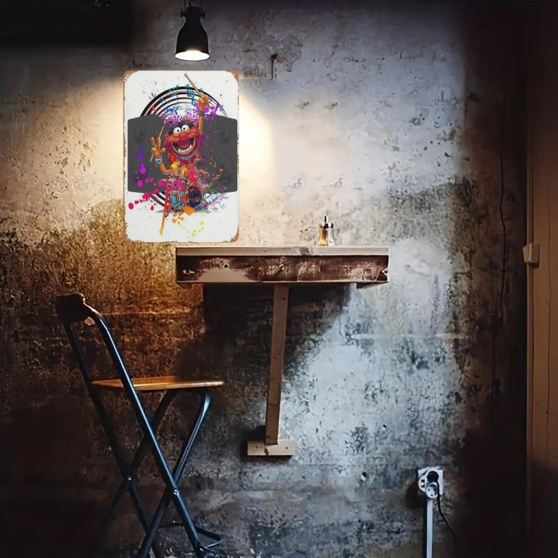 Vintage Schlagzeuger Anhänger Metall Blechposter Schlagzeug Metall Blechschild Poster Platte für Schlagzeuger Café Garage Fitnessstudio oder Boxclub Dekor