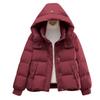 Women's Short Warm Hooded Cotton-Padded Jacket - Winter 2025 Korean Style, Thick and Loose Fit